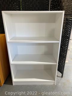 White 3 Shelf Book Shelf 