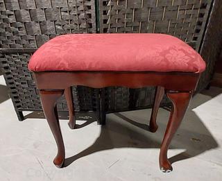 Nice Bombay Queen Anne Style Upholstered Stool