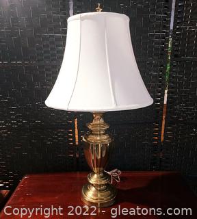 Lovely Brass Stiffel Trophy Table Lamp with Shade