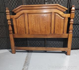 Mid-century Full Size Headboard with Bed Rails 