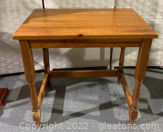 Small Wooden Accent Table 