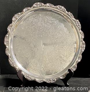 Luxurious Silverplate Serving Tray 