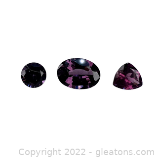 3 Loose Genuine Spinel Gemstone Lot
