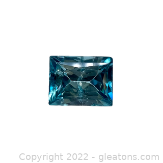 Loose Gemstone Blue Zircon Gemstone Radiant