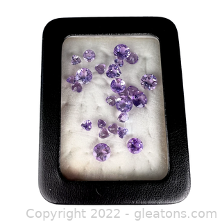 Loose Amethyst Gemstones Round & Hearts