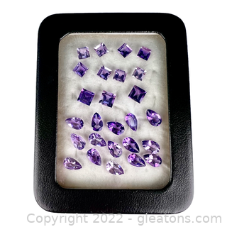Loose Amethyst Gemstones Pear & Square