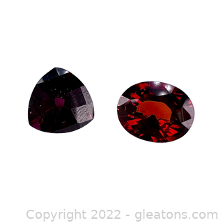 Loose Garnet Gemstones Oval & Trillion