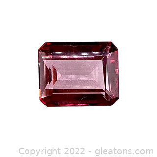 Loose Peach Topaz Emerald Cut