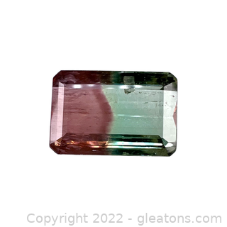 Loose Watermelon Tourmaline Gemstone Emerald Cut