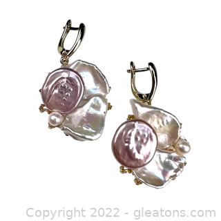 Cute Baroque Pearl Drop Earrings