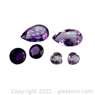 Loose Genuine Amethyst Gemstone Pairs Different Shapes