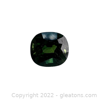 Loose Genuine Green Sapphire Gemstone Cushion