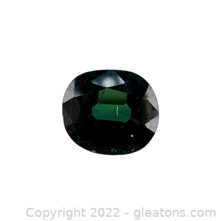Loose Genuine Green/Blue Sapphire Gemstone Cushion