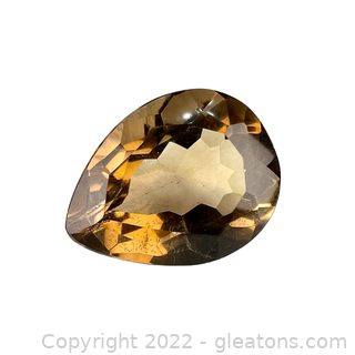 Loose Genuine Smokey Quartz Gemstone Pear