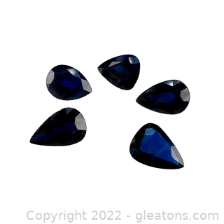 Loose Genuine Sapphires Pear Shape