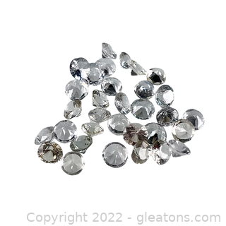 Loose Genuine White Sapphire Gemstones Round