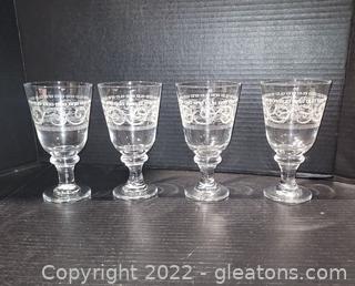 Gorgeous Engraved Water Goblets