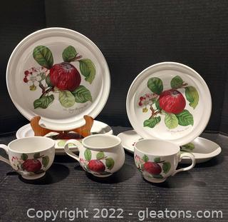 Nice Collection of Portmeirion Pomona “The Hoary Morning Apple” Dishes