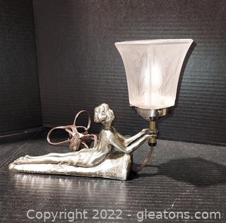 Art Nouveau Chandler Reclining Lady Lamp