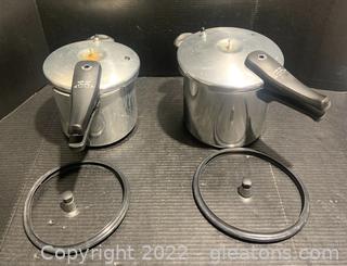 Two Philippe Richard Pressure Cookers 