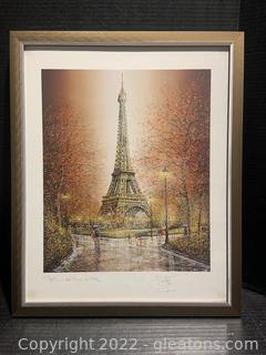 Framed Guy Dessapt “La Tour Eiffel” Print        
