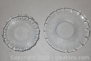 24 Beautiful Clear Glass Plates (only one of each shown in pictures)