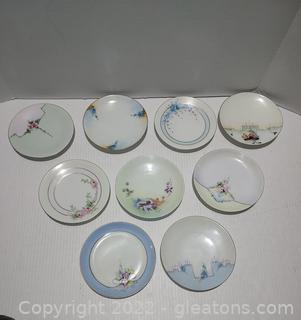 Collection of Vintage Pastry Plates- 9 Total 