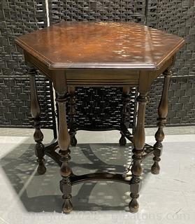 Antique Octagonal Occasional Table 