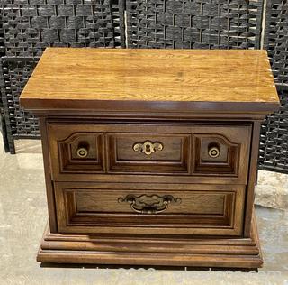 Traditional Two Drawer Nightstand 