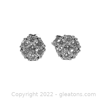 Brand New 14K Diamond Earrings