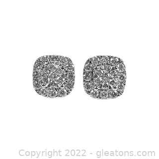 Brand New 14K Diamond Earrings