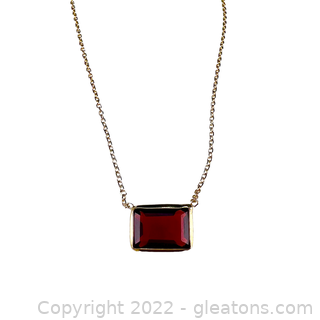Brand New 14K Garnet Necklace