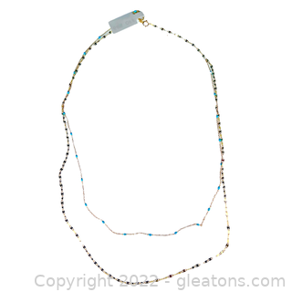 Brand New 14K Turquoise Necklace