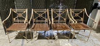 Super Set of 4 Decorative Iron Patio Chairs 