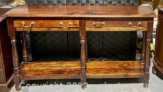 Turned Leg Console Table w/2 Drawers 