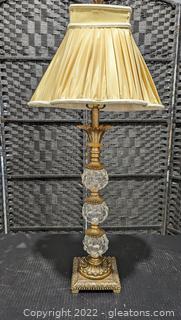 Vintage Stacked Glass Globe Table Top Lamp 