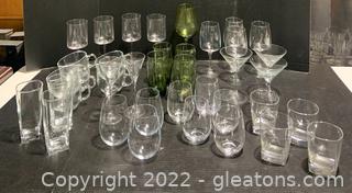 39pcs of Assorted Glassware 
