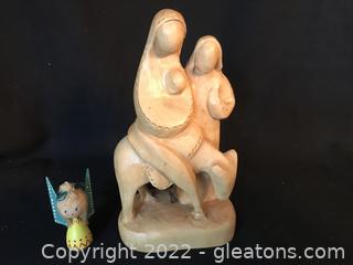 Holy Family Made Of Olive Wood