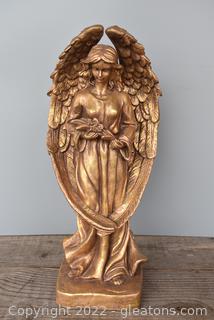 Large Gold Gilt Angel Statue