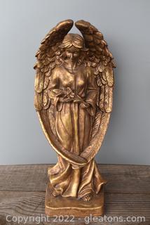 Large Gold Gilt Angel Statue 