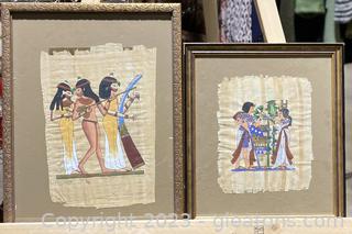 Pair of Framed Egyptian Art