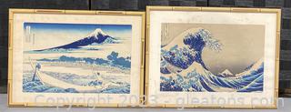 Thirty-Six Views of Mount Fuji-Pair of Framed Prints