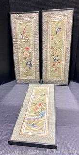 Asian Embroidered Silk Panels       