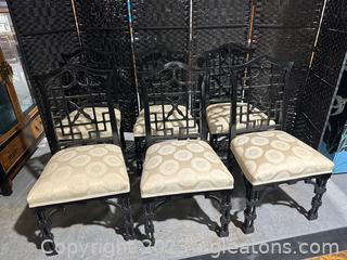 Century Furniture Chippendale Upholstered Side Dining Chairs (Set of 6) 