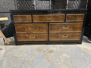 Century Furniture Walnut Burl Wood 7 Drawer Dresser 