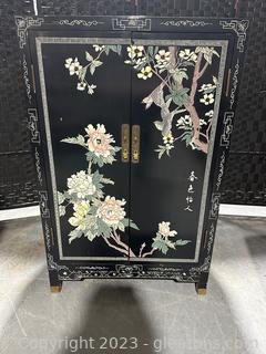 Beautiful Asian Carved Detail Storage Cabinet (Large)