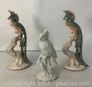 Pair of Porcelain Pheasants And A Rosenthal Cockatoo (3 pc)