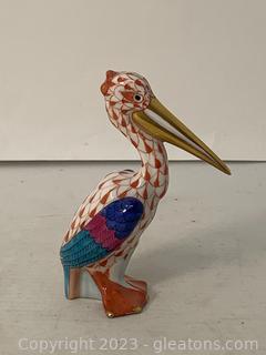 Handpainted Porcelain Pelican by Herend