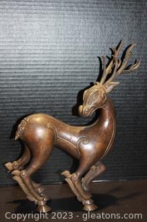Heavy Metal Deer Sculpture 
