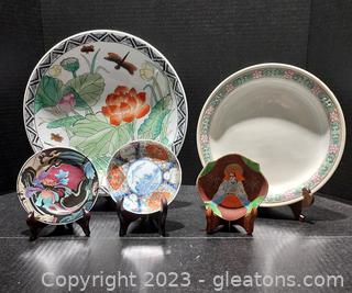 Pretty Decorative Plates Lot of 5
